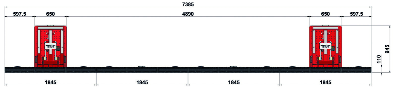 Mobile Fahrzeugsperre Armis One 4 Er Modul