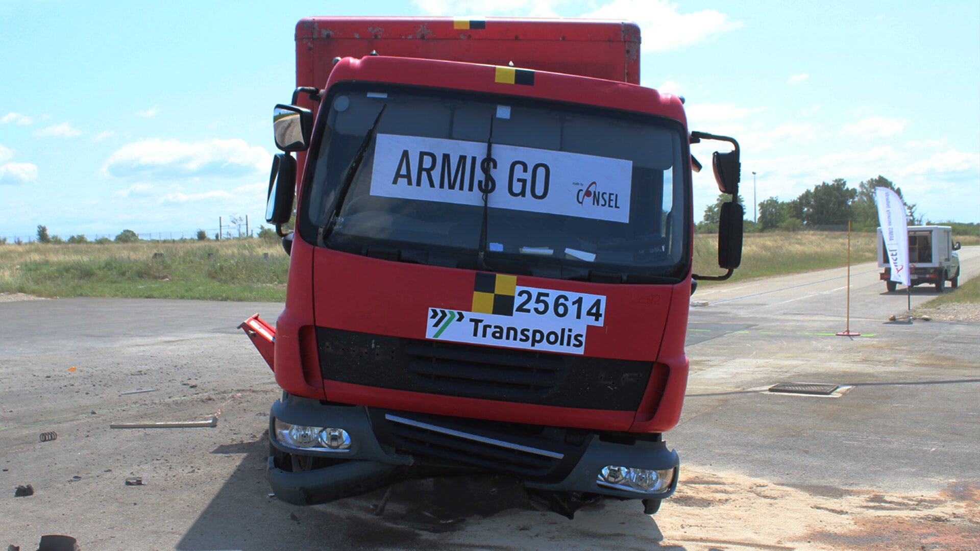 Mobile Fahrzeugsperre ARMIS GO Crashtest