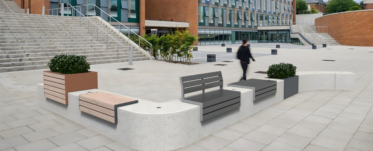 Schützende Sitzbänke von Marshalls