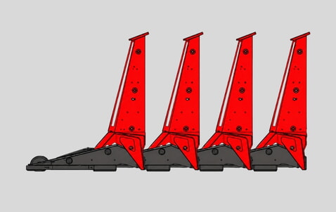 Platzsparende mobile Anti-Terrorsperre ARMIS AIR dank Nestling  - einfachem ineinander Schieben