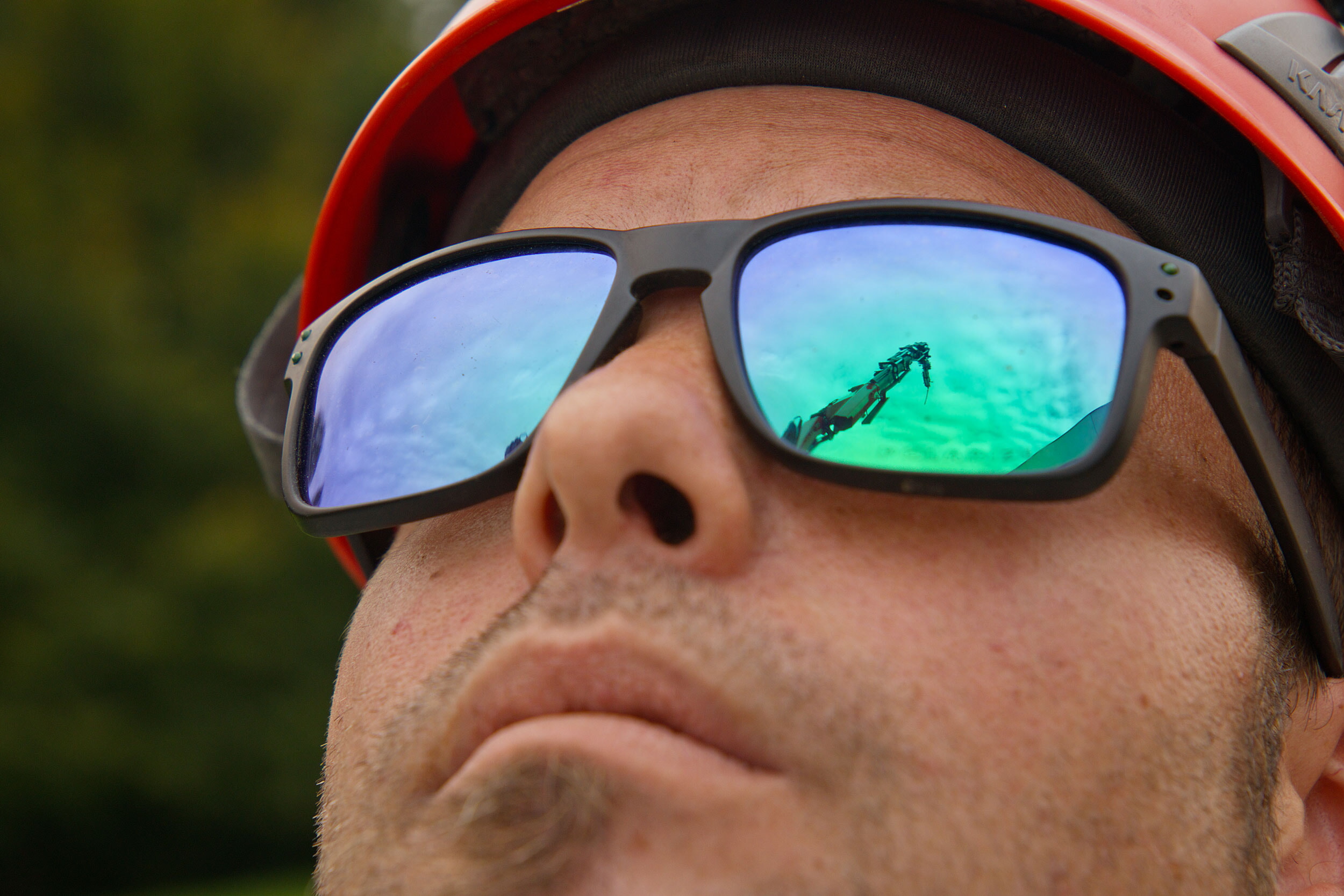 Kranfuehrer Konzentriert