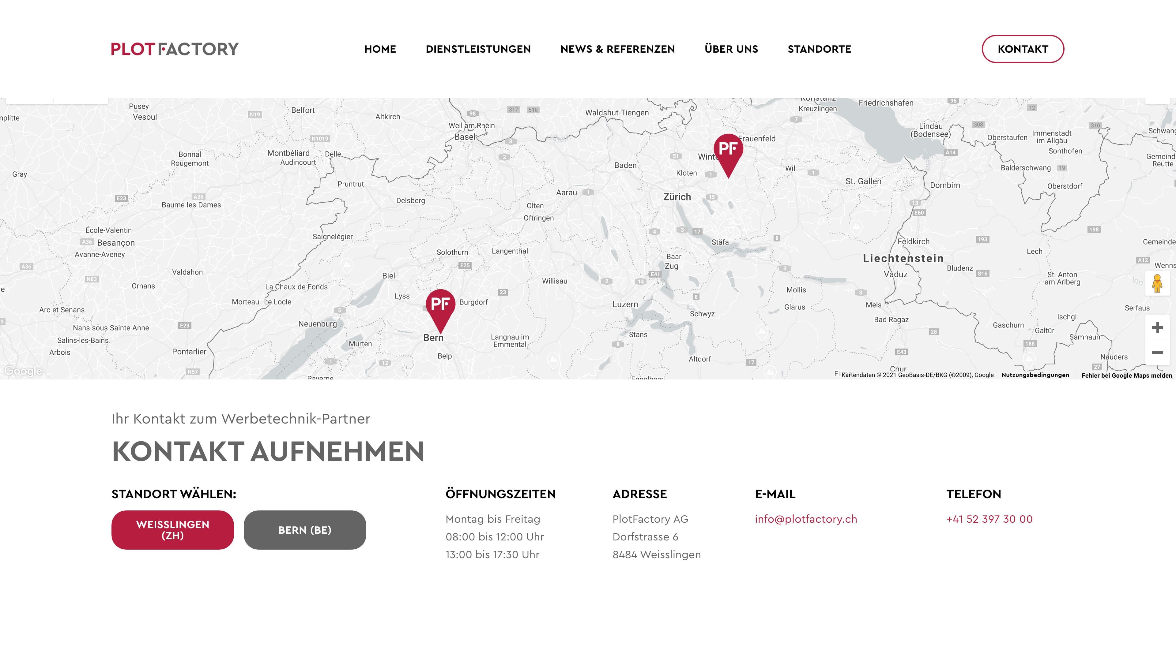 Wordpress Website - Plotfactory Weisslingen