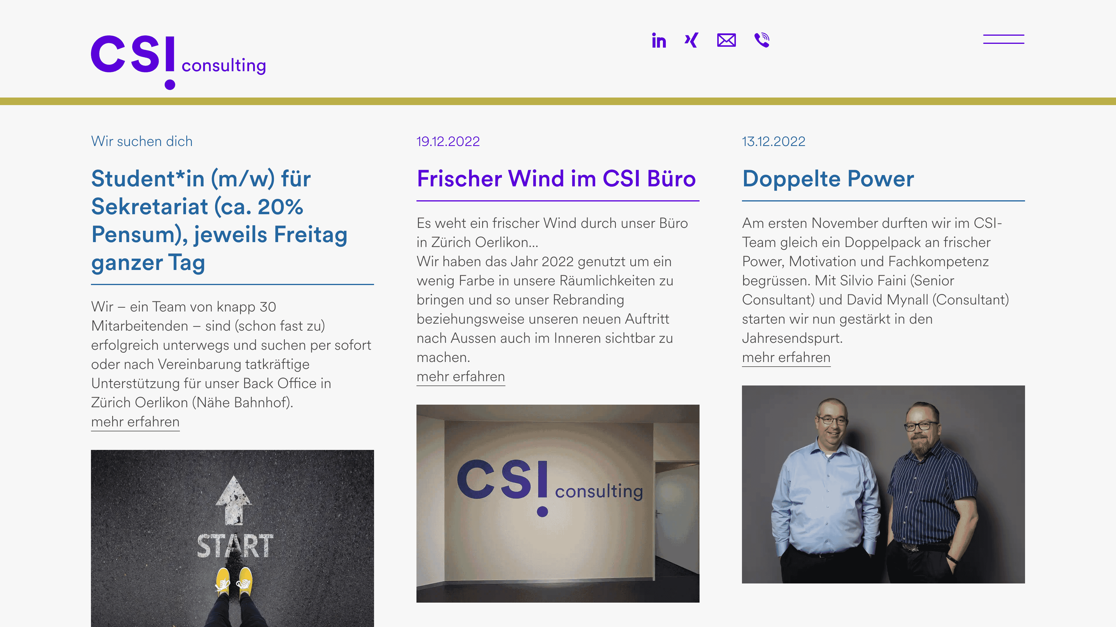 CSI Consulting - Corporate WordPress Website - News