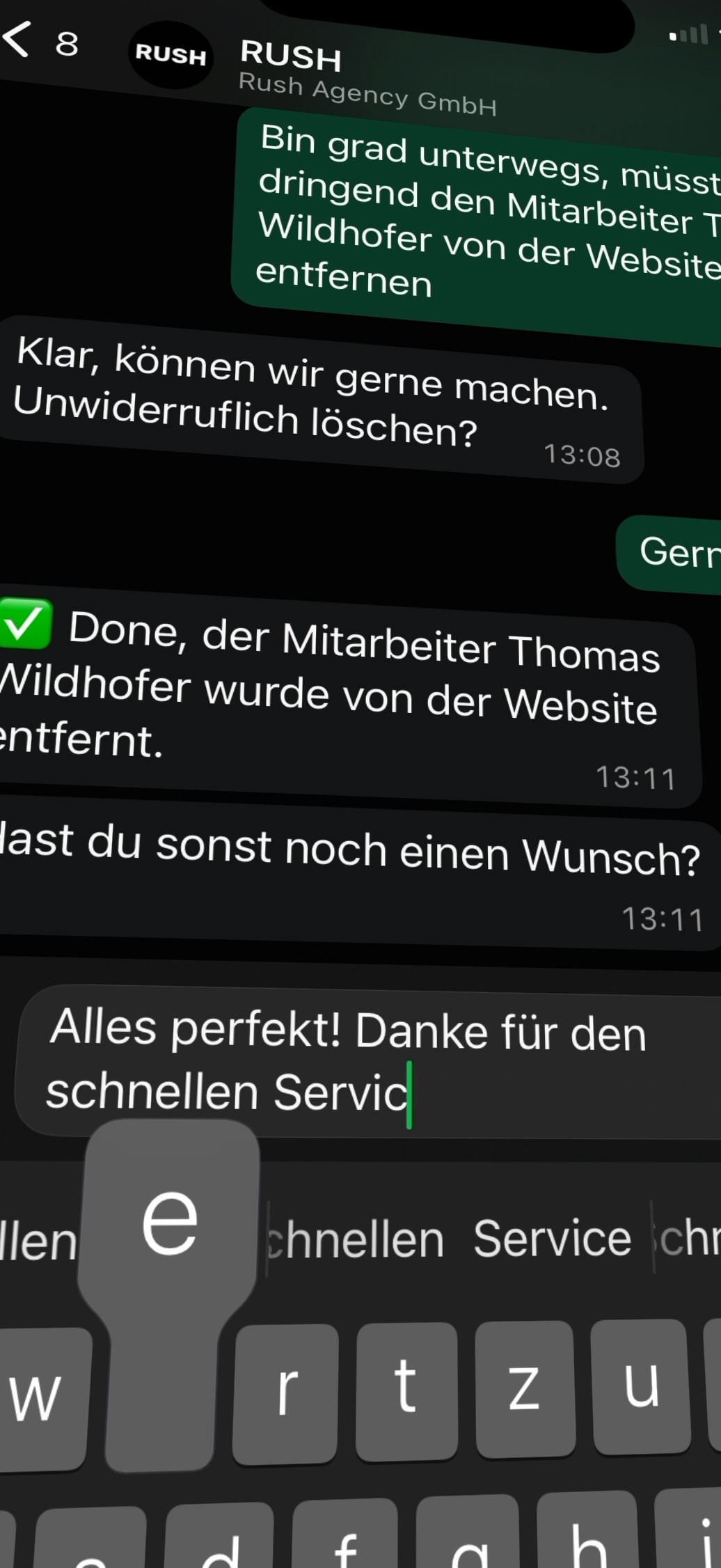 Website Support Mit Whatsapp